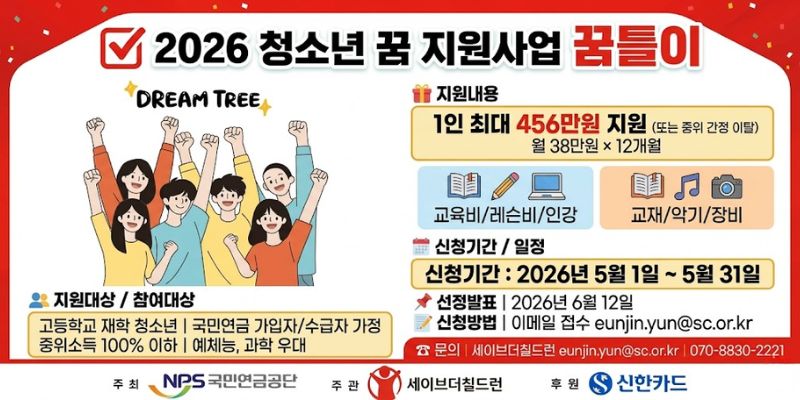 경제적·환경적 어려움으로 진로 기회가 부족한 고등학교 청소년의 지속적인 성장과 도전을 지원하기 위한 사업