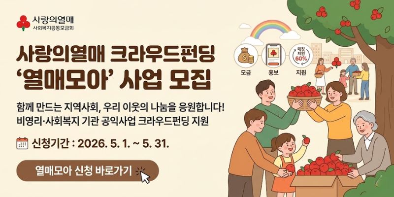 지역사회 문제 해결과 나눔 문화 확산을 위해 사회복지 및 비영리 기관의 다양한 공익사업을 크라우드펀딩 방식으로 지원하는 사업이다.