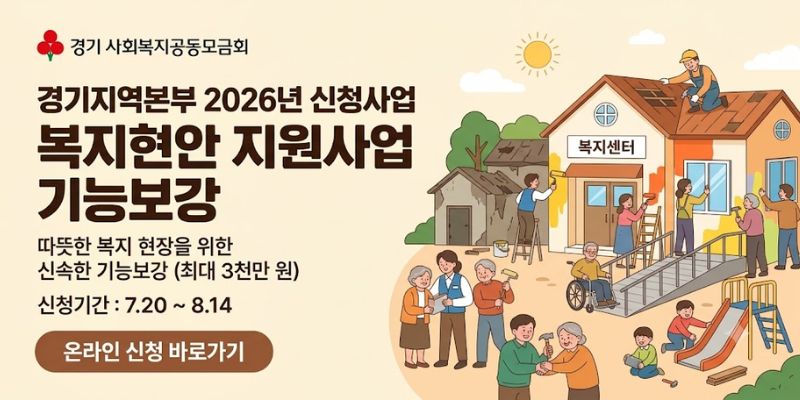 사회복지 현장에서 발생하는 긴급한 사회문제와 복지 현안에 신속히 대응하고, 복지기관의 기능보강을 통해 안정적인 사업 추진 기반을 확보하기 위한 자유공모 방식의 지원사업이다.